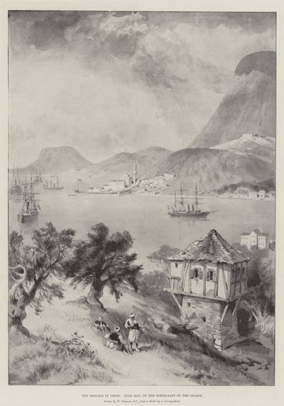 El Problema en Creta, Bahía de Suda, en el Noreste de la Isla de William Crimea Simpson